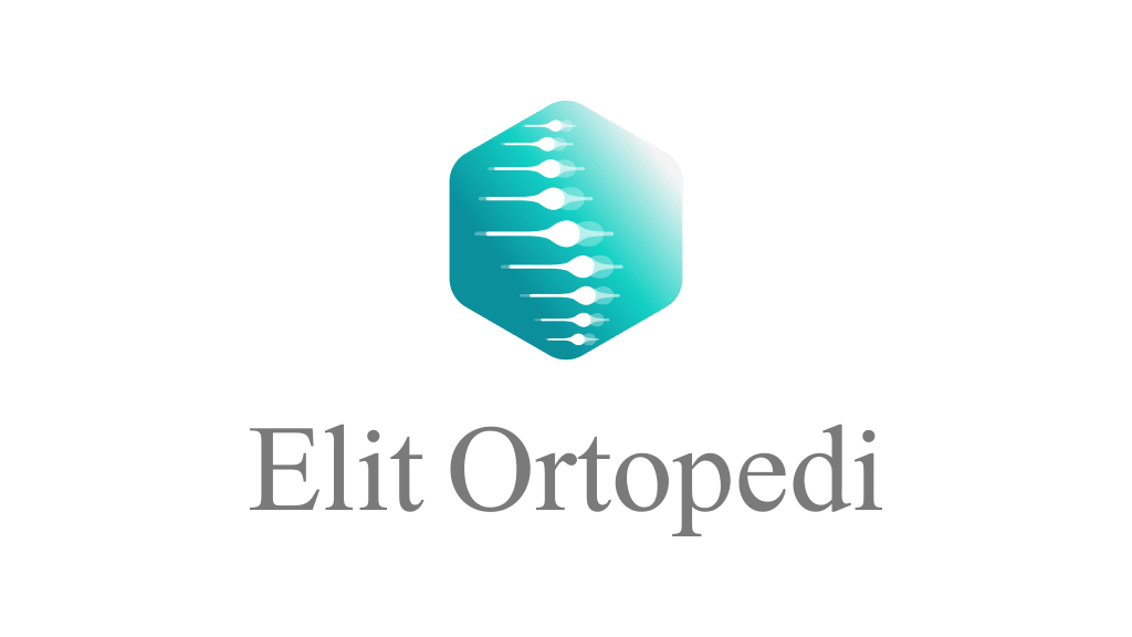 elit ortopedi logga i turkost med transparent bakgrund