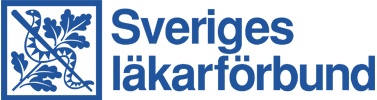 sveriges läkarförbund logga i blått och transparent bakgrund